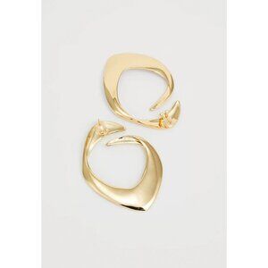 Cult Gaia Lola Earring in Shiny Brass New Womens Dangle Drop Hoop